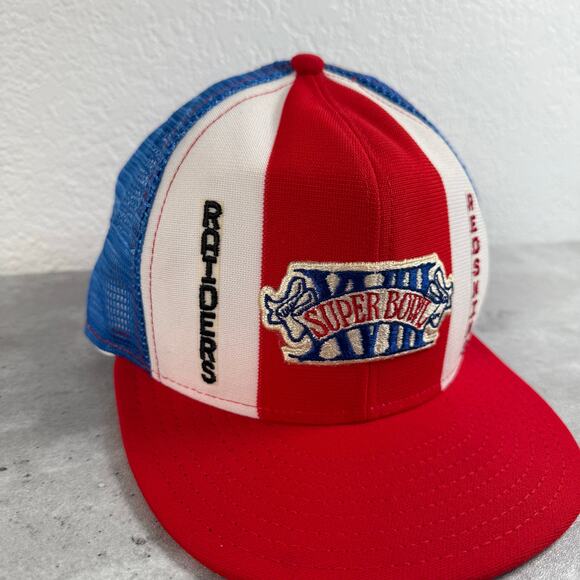 Vintage 1984 Super Bowl XVIII snapback hat oakland raiders vs washington hat - Picture 2 of 7